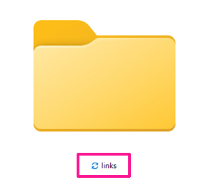 Webページに使う画像の準備 ステップ2:フォルダー名は『links』に設定する