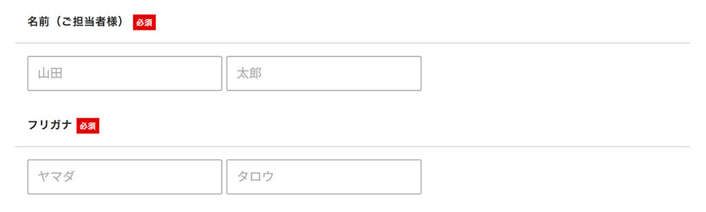 エックスサーバー申し込み方法 ステップ13:名前とフリガナを入力する