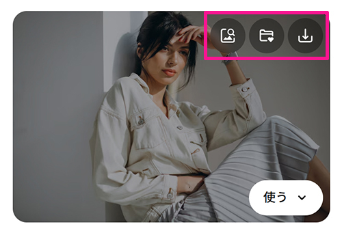 Freepikの使い方 ステップ15:いくつかマークが表示される