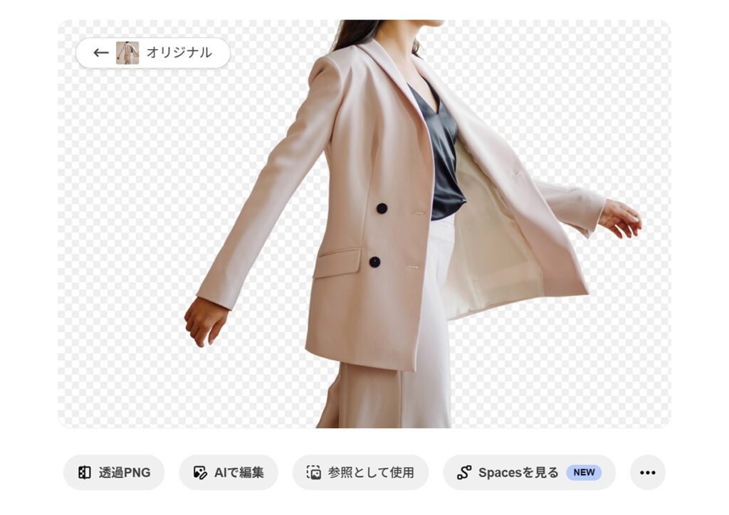 Freepikの使い方 ステップ28:背景を自動で削除してくれました