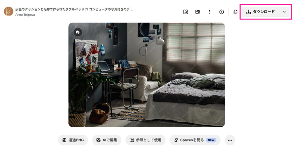 Freepik料金と支払い方法 ステップ10:プレミアムの画像がダウンロードできる